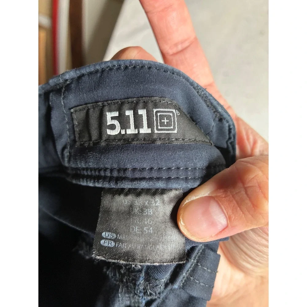 5.11 Tactical Mens Cargo Pants Dark Navy Blue Multi-Pocket 36x32 Outdoor Work